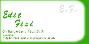 edit fisi business card